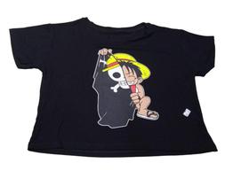 Cropped One Piece Luffy Blusinha Preta Feminino Anime Sf281 RCH Cropped One Piece Luffy Blusinha Preta Feminino Anime Sf281 RCH
