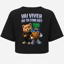 Cropped Oversized Abacaxi - Estampa DTF - Conforto e Estilo