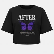 Cropped Oversized After Butterfly - Estampa DTF em Algodão