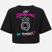 Cropped Oversized After Go Drinking - Estampa DTF em Algodão