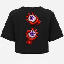 Cropped Oversized After Palm Eye - Estampa DTF em Algodão