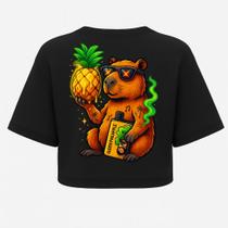 Cropped Oversized Capivara Abacaxi