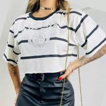 Cropped Oversized Feminino Estampas Diversas 100% Algodão