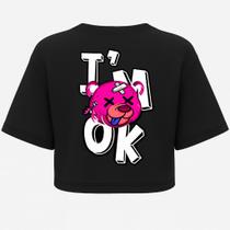 Cropped Oversized Im Ok - Estampa DTF em Algodão