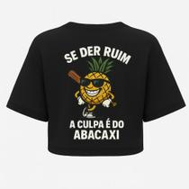 Cropped Oversized Preto After - Estampa DTF em Algodão