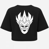 Cropped Oversized Preto Boris Brejcha - Estampa DTF em Algodão