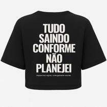 Cropped Oversized T-Shirt AFTER - Estampa DTF em Algodão