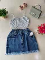 Cropped Paetê Branco