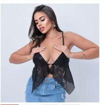 Cropped Paête Brilhante Lantejoulas Cropped Paête Brilhante Lantejoulas