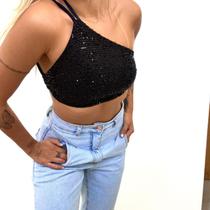 Cropped Paetê Brilhante Latenjoulas Baladinha