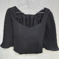 Cropped Plinçado Preto