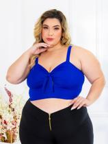 Cropped plus size copa do mundo, modelo laço