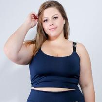 Cropped Plus Size Mescla Sem Bojo