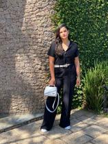Cropped preto tecido duna