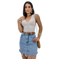 Cropped Regata Blusinha Blusa Top Renda Bojo Decote Feminino Cropped Regata Blusinha Blusa Top Renda Bojo Decote Feminino