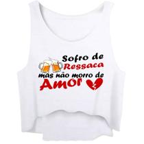 Cropped regata feminina abada carnaval ressaca sofrer amor