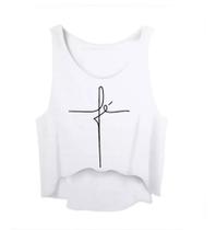 Cropped regata feminina academia treino malhar Cropped regata feminina academia treino malhar