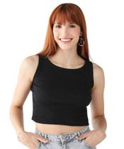 Cropped Regata Feminina Canelada Ribana Premium -