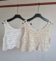 Cropped Regata Renda - BRANCO