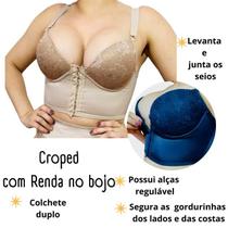 Cropped Rendado Efeito Levanta Seios