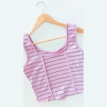 Cropped Ribana Listrado Candy Color Tamanho M
