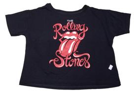 Cropped Rolling Stones Logo Baby Look Blusinha Feminina Rock SF385 BRC