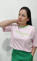 Cropped Rosa Ametista INSPIRE com gola cor Verde água TAMANHO M Cropped Rosa Ametista INSPIRE com gola cor Verde água TAMANHO M