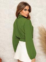 cropped sem alça com manga e bojo