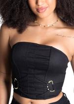 CROPPED sem alça Preto