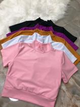 Cropped sem bojo com gola Cropped sem bojo com gola