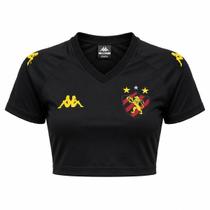 Cropped Sport Recife Kappa 2026 Supporter Wavex Preto - Feminino Tamanho:GGCor:Preto