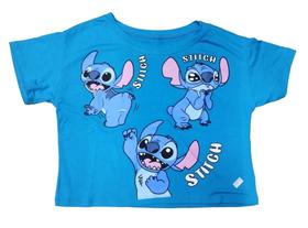 Cropped Stitch Lilo Desenho Blusinha Baby Look Feminina SF718 SF717 SF784