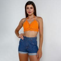 Cropped susie croche frente única feminina Cropped susie croche frente única feminina