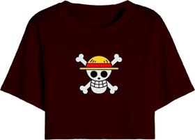 Cropped T Shirt Feminino Casual Caveira One Piece
