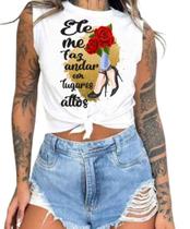 Cropped T-Shirts Feminino Estampado - Cristã- Várias Estampas 12 Cropped T-Shirts Feminino Estampado - Cristã- Várias Estampas 12