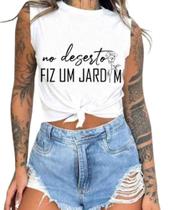 Cropped T-Shirts Feminino Estampado - Cristã- Várias Estampas 16