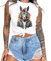 Cropped T-Shirts Feminino Estampado Várias Estampas 01