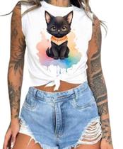 Cropped T-Shirts Feminino Estampado Várias Estampas 26