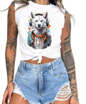 Cropped T-Shirts Feminino Estampado Várias Estampas 32