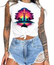 Cropped T-Shirts Feminino Estampado Várias Estampas 46