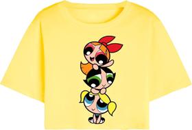 Cropped T Shuirt Algodão Premium Meninas Super Poderosas