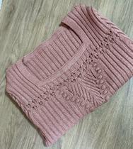 Cropped - Tecido modal com muito elastano (Rose)