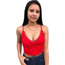 Cropped todo de renda de alcinha Cropped todo de renda de alcinha