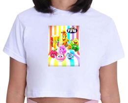 Cropped Top Blusinha Camisa Infantil Estampa Divertido Fini Club Algodão