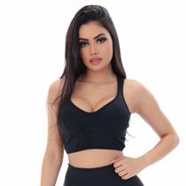 Cropped Top com Bojo Removível Academia Fitness - Fitmoda Cropped Top com Bojo Removível Academia Fitness - Fitmoda
