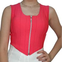 Cropped Top Corset Suplex Bojo Zíper