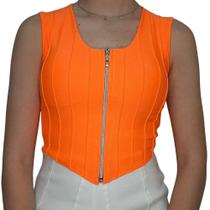 Cropped Top Corset Suplex Bojo Zíper