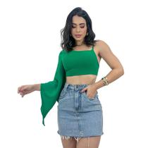 Cropped Top Duna Moda Social Verão De Amarrar Mula Longa