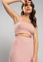 Cropped Top Faixa Comfy Malha Canelada Rosa Claro Salvatore Cropped Top Faixa Comfy Malha Canelada Rosa Claro Salvatore