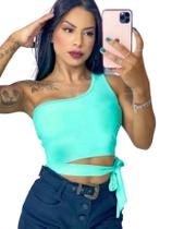 Cropped Top Mula Manca Regata De Amarrar Blogueira Verão